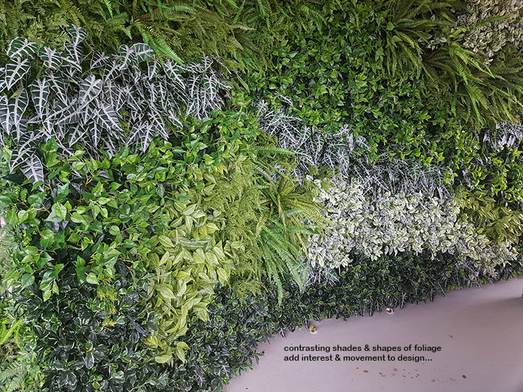 Artificial Green Walls installed over mixture of surfaces & angles to create a seamless flow... image 5