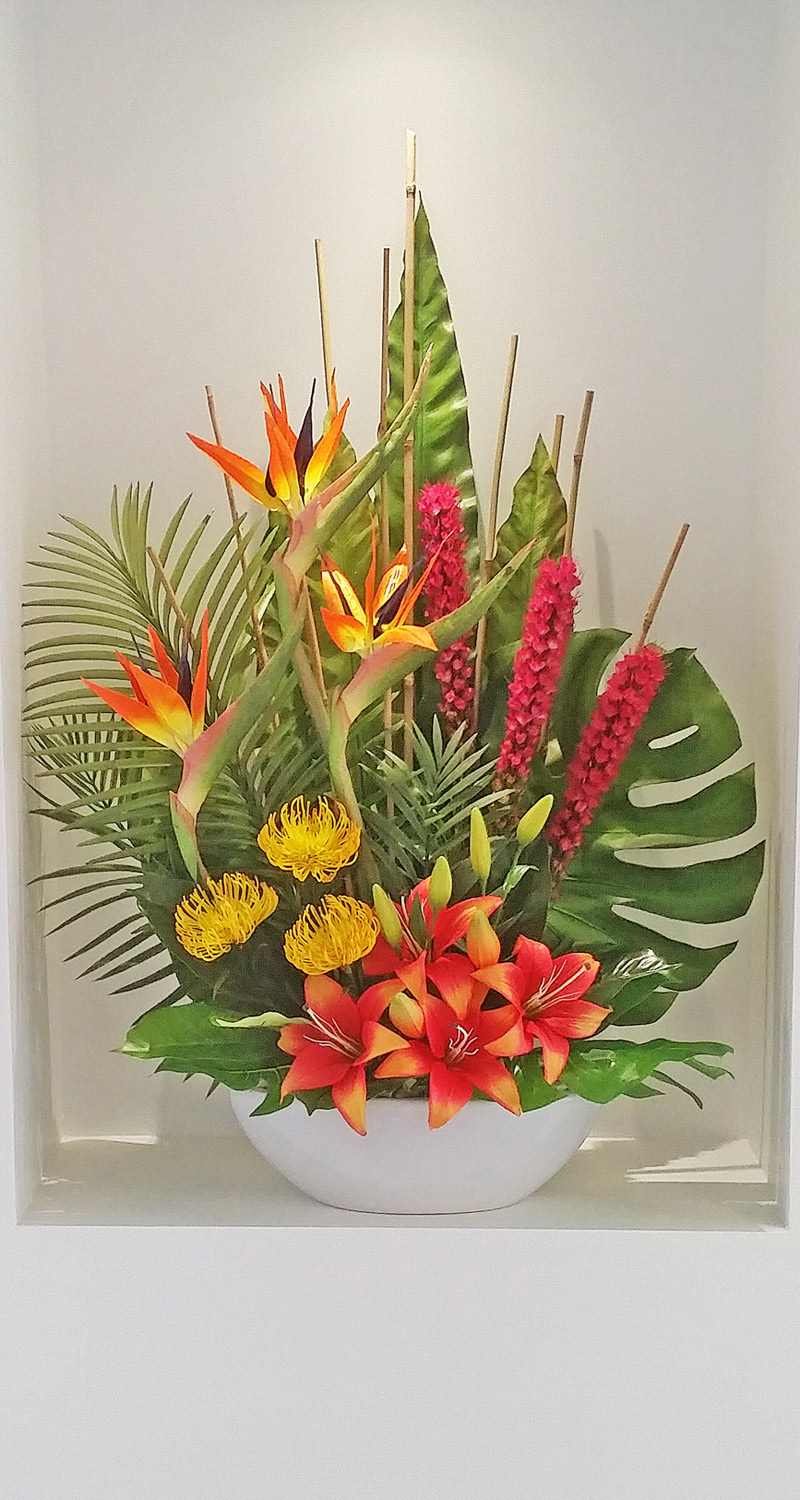 Tropical Floral- fan shape