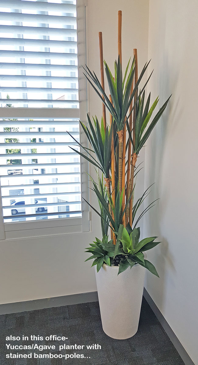 artificial mixed planter, fake mixed planter, artificial bamboopole