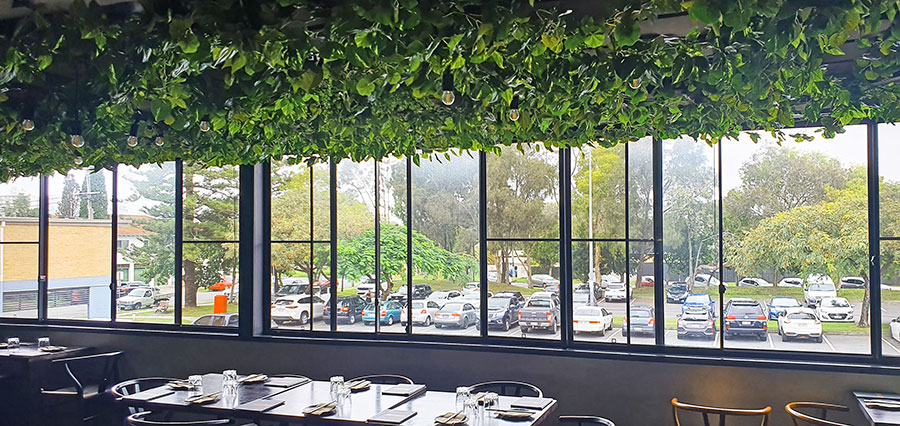 ceiling vines for restaurant