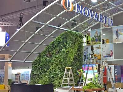 Artificial Green Walls- demountable panels for exhibition display