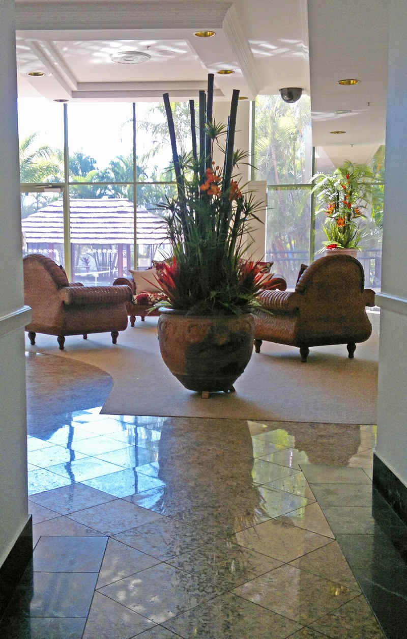 feature ornamental planter in foyer