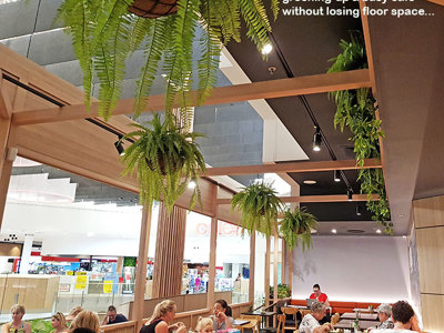 Greening-up a Cafe without losing floor space...
