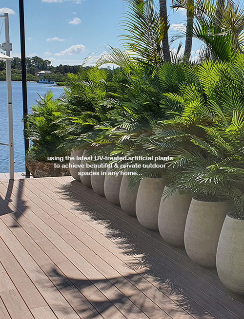 Using the latest UV-treated artificial Plants outdoor for great looks n privacy...