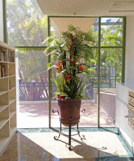 Existing Planters revamped in apartment foyer