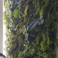 Back-lights add 'cool mood' to tall green-wall in lobby... poplet image 5