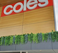 Latest UV-rated 'Green-Curtains' used on Shopping Centre facade...