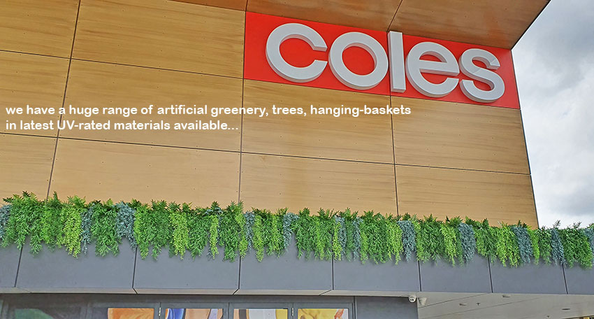Latest UV-rated 'Green-Curtains' used on Shopping Centre facade...