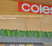 Latest UV-rated 'Green-Curtains' used on Shopping Centre facade...