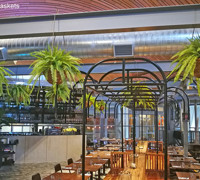 Food Mall area assorted eateries with lotsa greenery