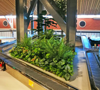Food Mall area assorted eateries with lotsa greenery