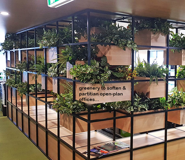 Modern 'open-plan' Offices use greenery throughout...