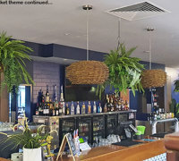 Hanging-Baskets give the finishing 'green-touch' to an excellent tavern makeover...