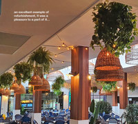 Hanging-Baskets give the finishing 'green-touch' to an excellent tavern makeover...