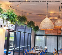 Hanging-Baskets give the finishing 'green-touch' to an excellent tavern makeover...