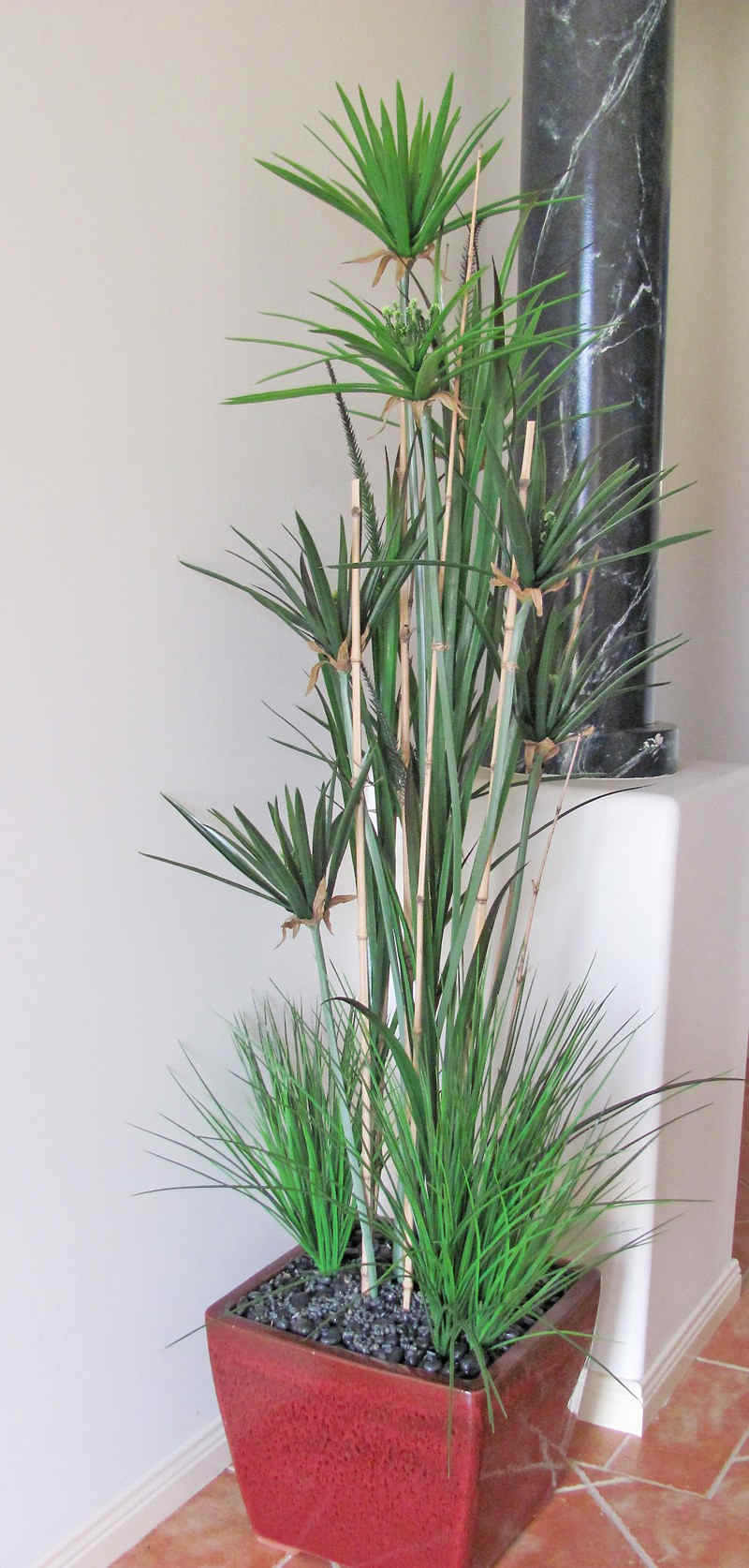 artificial papyrus, fake papyrus, artificial water plant