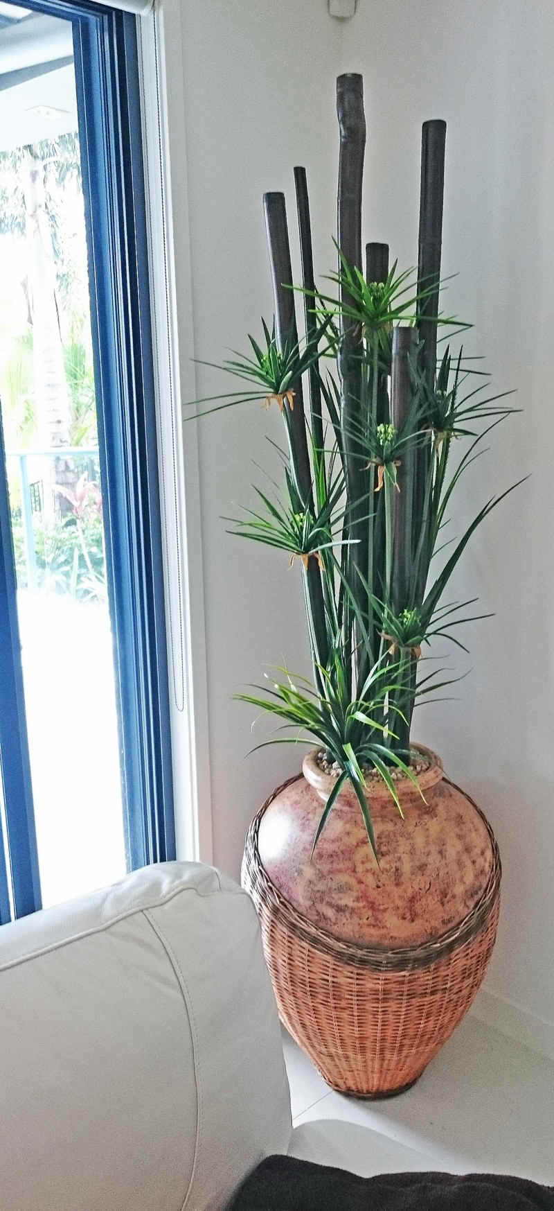 artificial papyrus, fake papyrus, artificial water plant