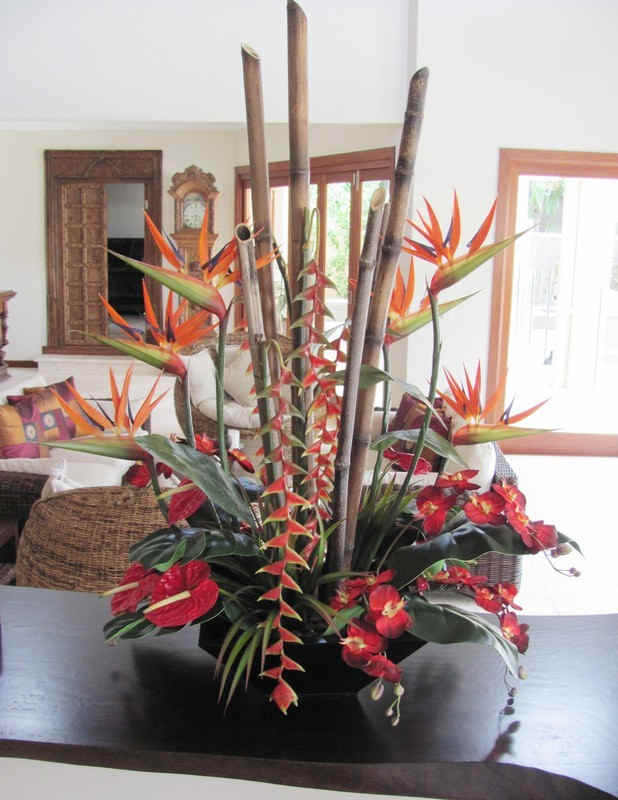 low bowl with mixed tropicals