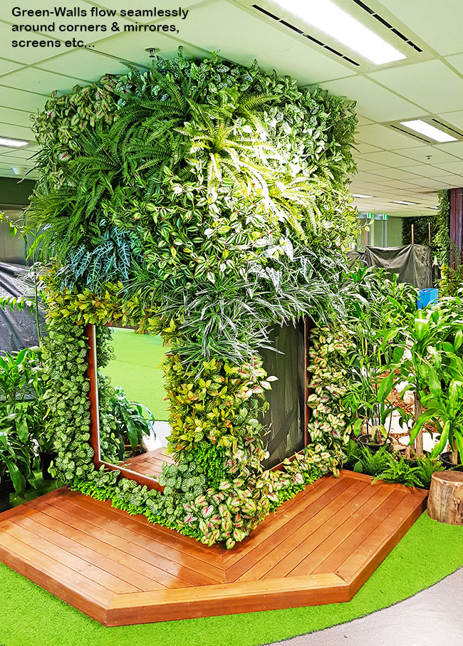 kindergarten uses greenery in playhouse