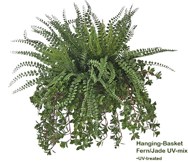 Articial Plants - Hanging Baskets- Fern/Jade - large
