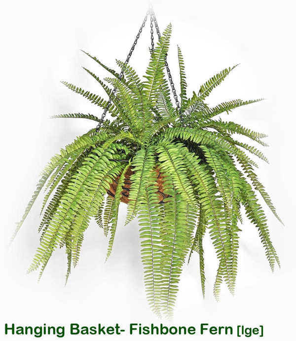 Articial Plants - Hanging Baskets- Ferns (large)
