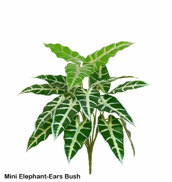 Articial Plants - Mini Elephant Ears Bush