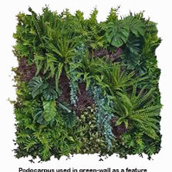 Podocarpus Bush- Burgundy [UV-treated] - artificial plants, flowers & trees - image 1