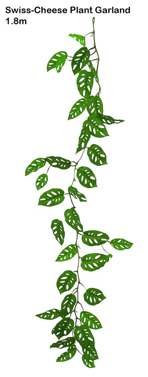Articial Plants - Artificial Trailing Vine- Swiss Cheese Plant