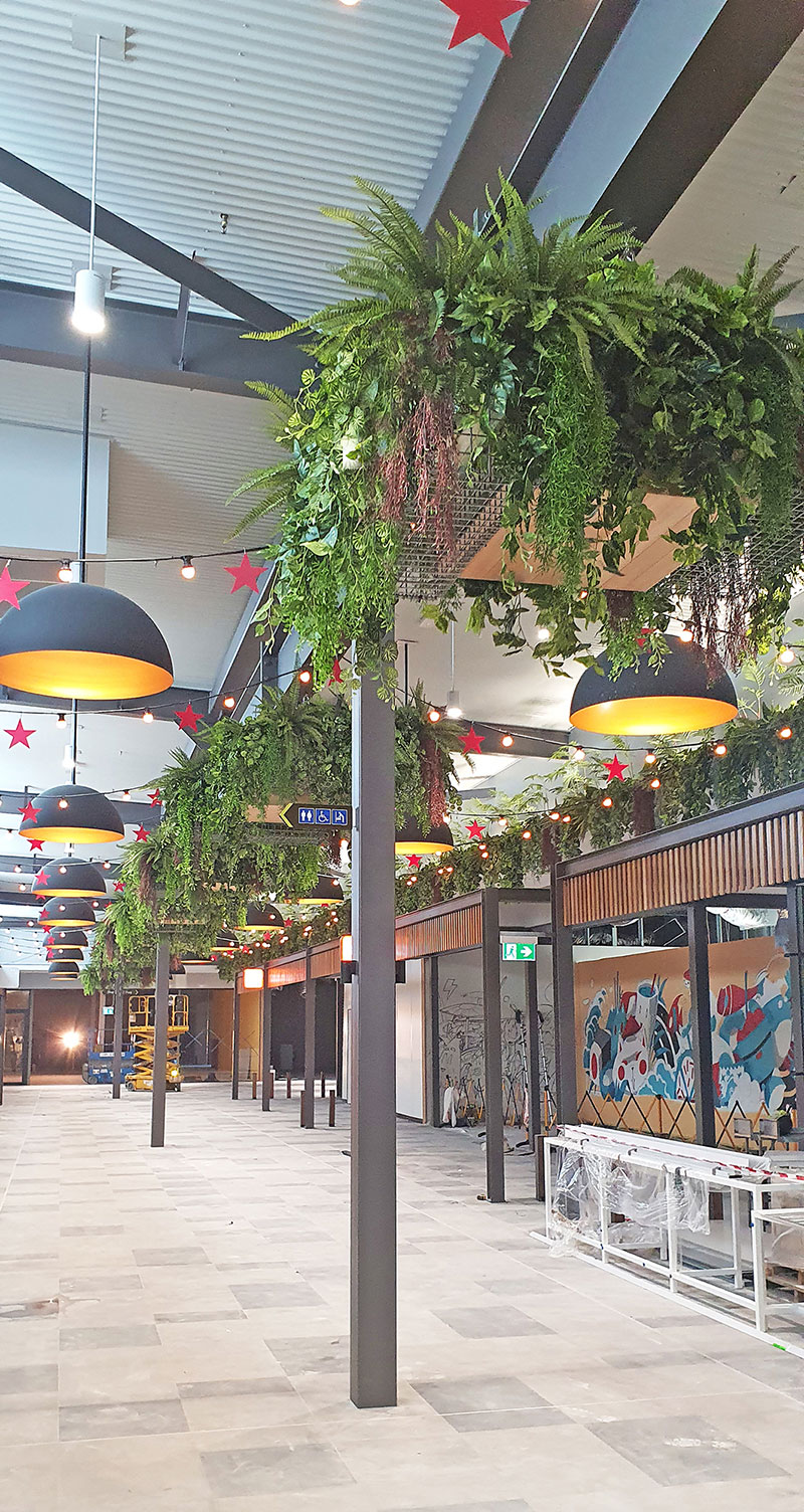 raised planters in Shopping Mall