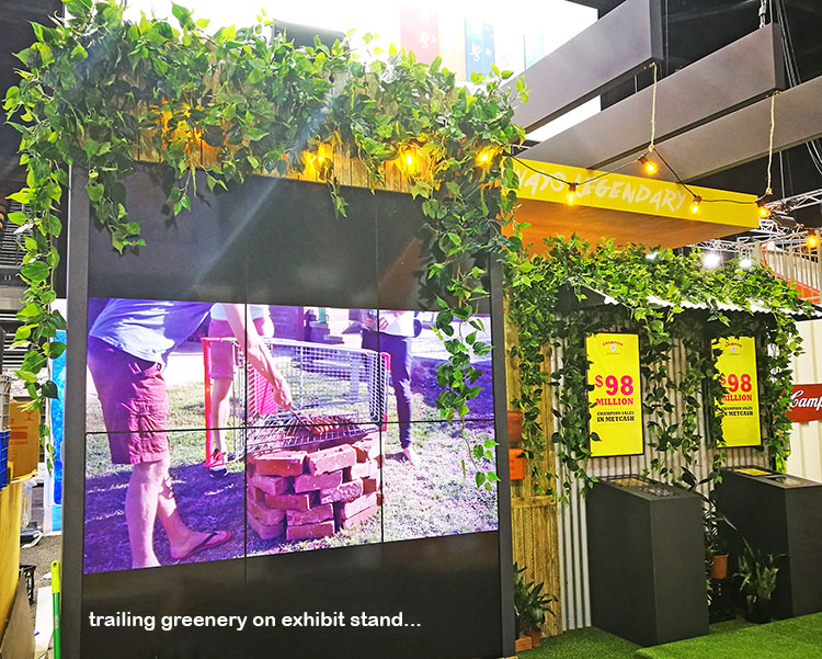 Artificial Greenery to theme on exhibition display booth