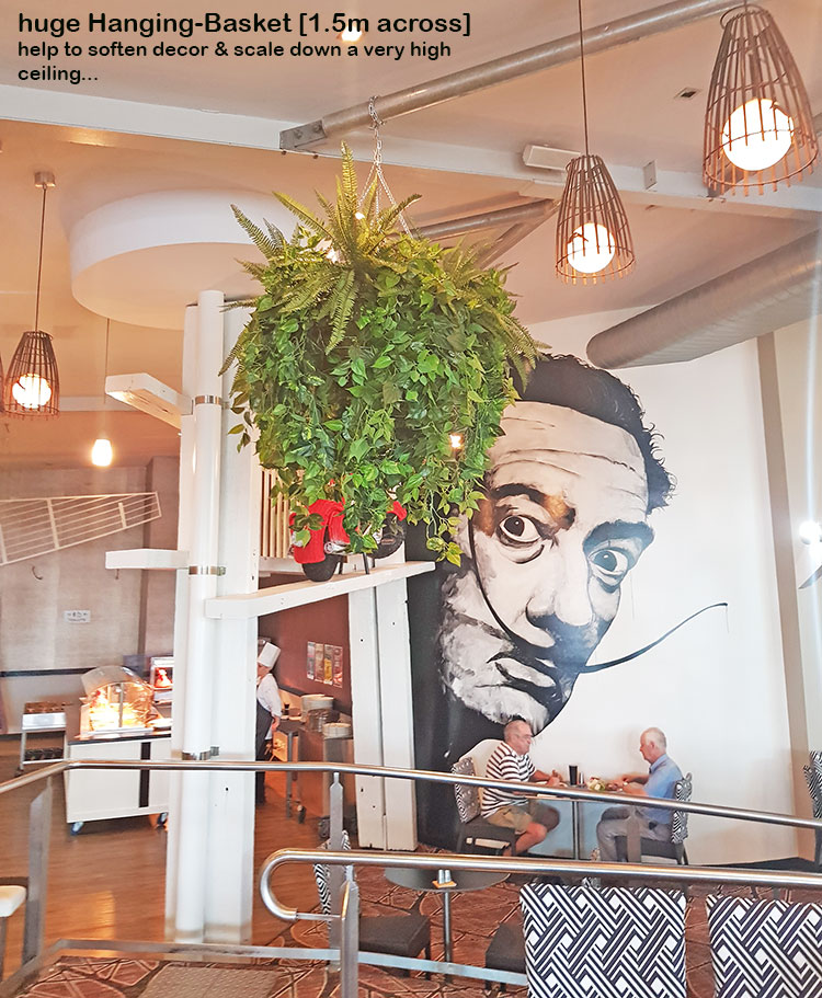Huge Hanging-Baskets add cosy green feel to Hotel Eatery... image 4