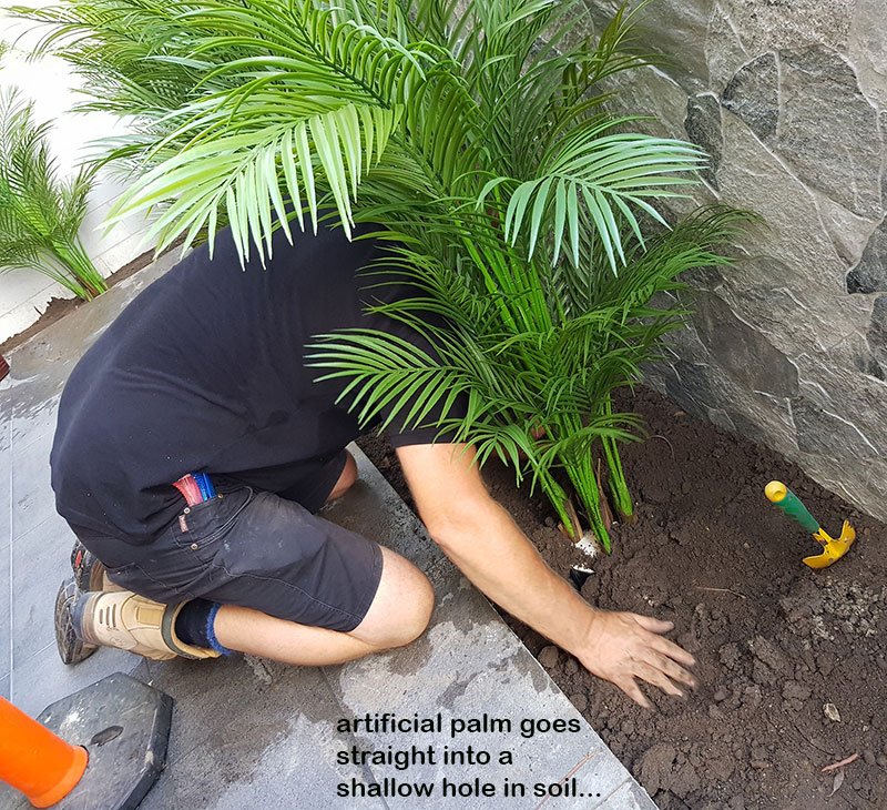 Planting artificial plants straight into the garden outdoors!!! image 11