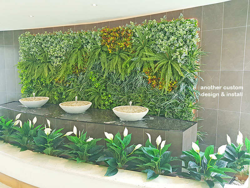 artificial plants are solution for tranquil Foyer Fountain setting... image 6
