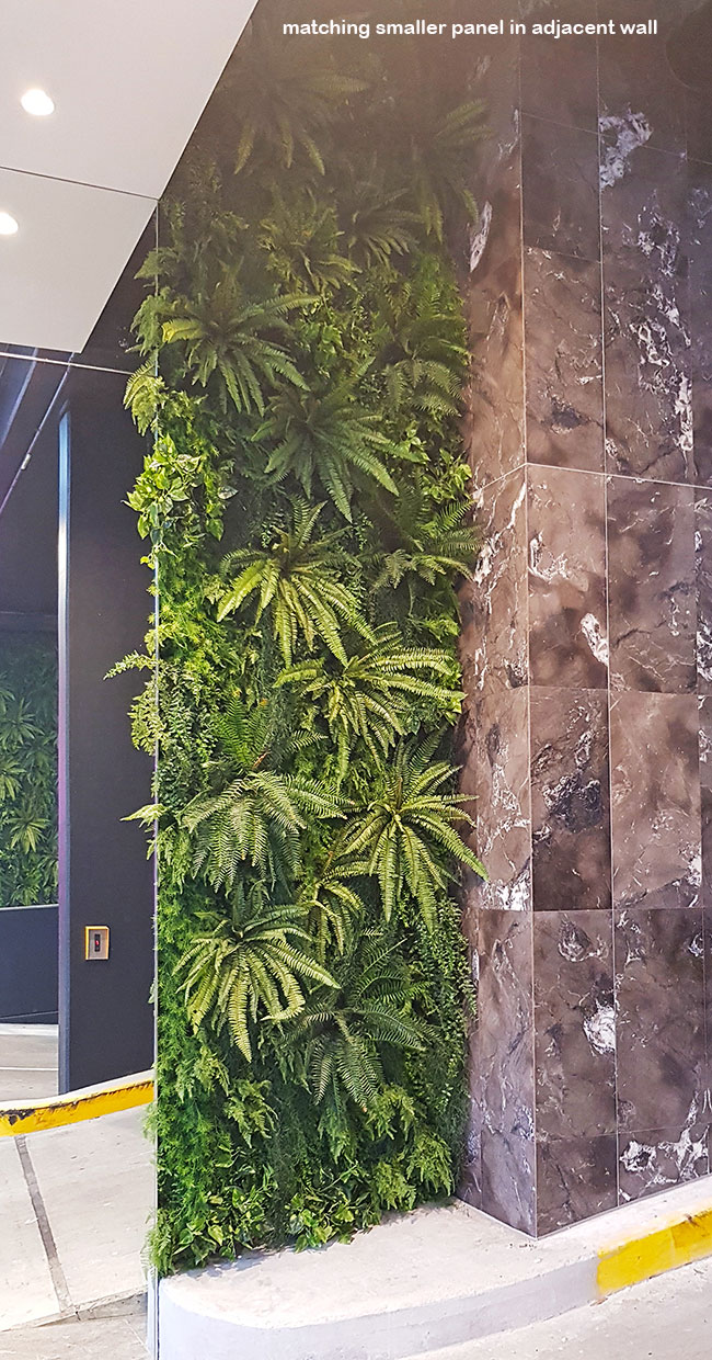 Artificial Green Walls turn concrete canyon into a porte cochere image 8