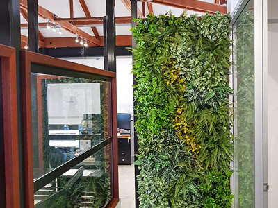 Artificial Green Wall for modern open-plan office...