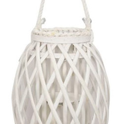 Hanging Cane Lantern- Monstera med - artificial plants, flowers & trees - image 7