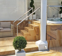 Formal Topiary & Palms finish-off magnificent covered pool courtyard...