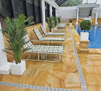 Formal Topiary & Palms finish-off magnificent covered pool courtyard...