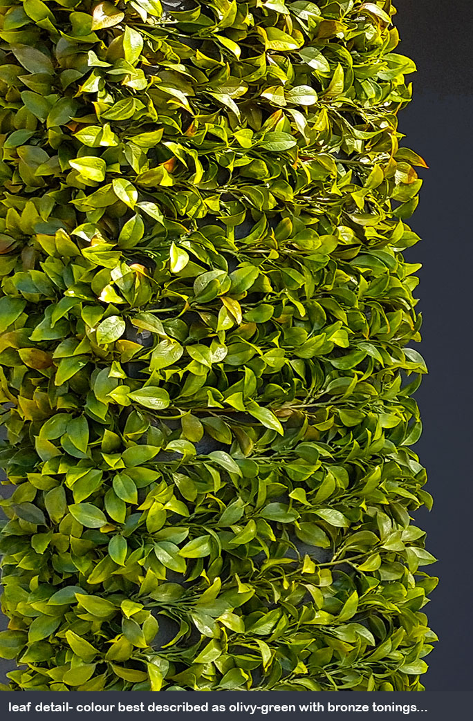 UV-treated artificial plants dress-up commercial building facade...