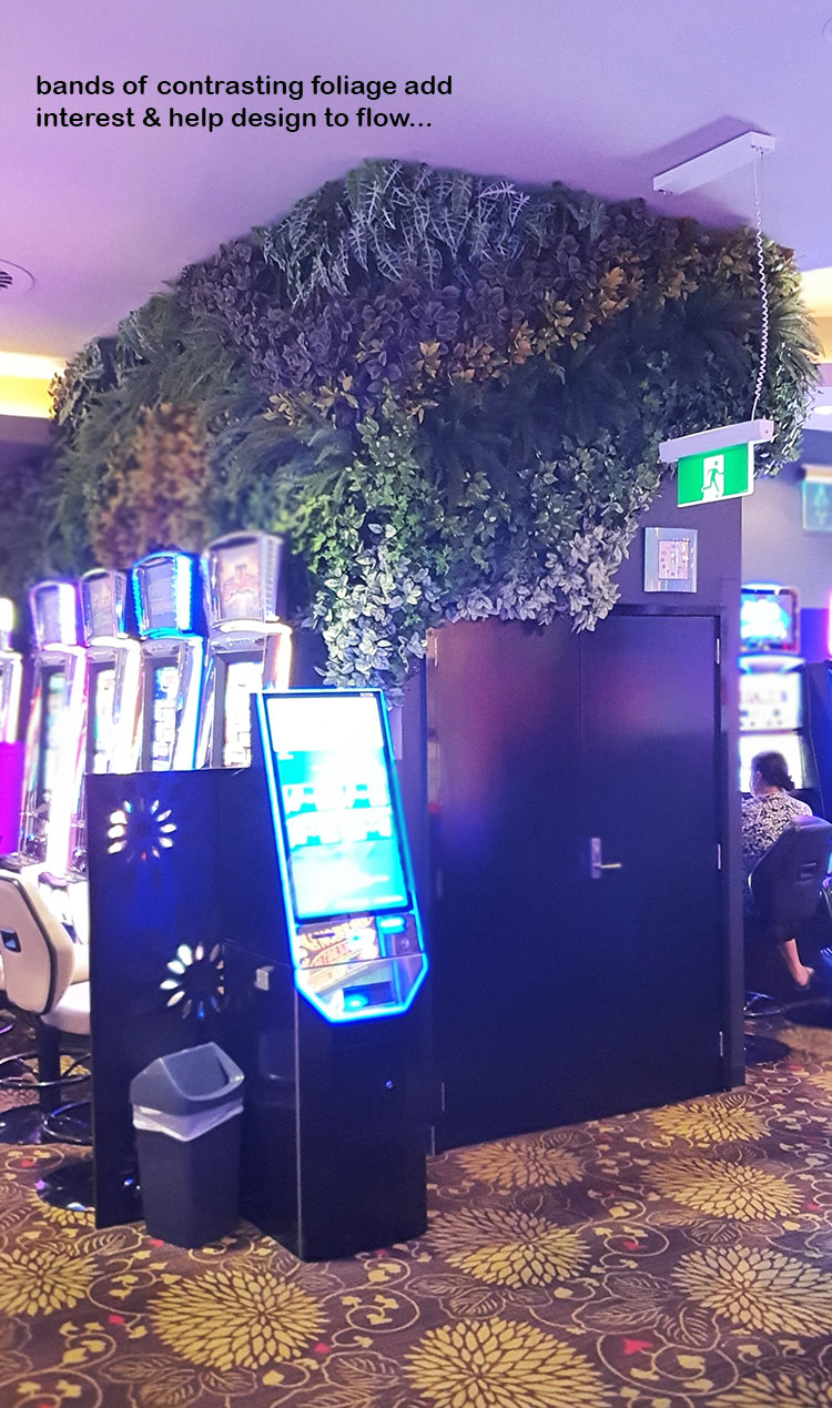 Flowing Green-Wall design for Gaming Rooms...