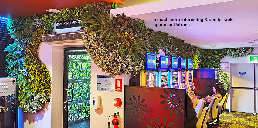 Flowing Green-Wall design for Gaming Rooms...
