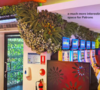 Flowing Green-Wall design for Gaming Rooms...