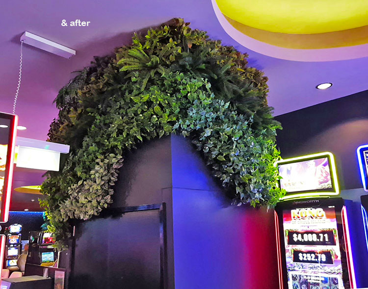 Flowing Green-Wall design for Gaming Rooms...