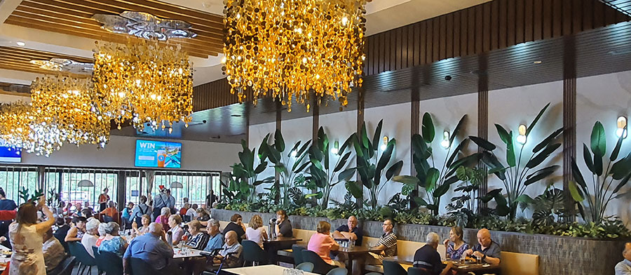 New extensions at large Club feature lush greenery...
