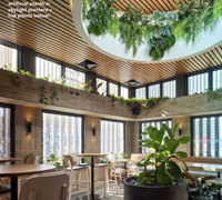 Impressive Tavern Refurb using Artificial Greenery overhead effectively...