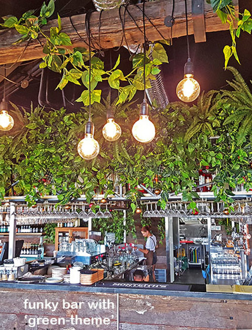 Green-Theme for funky urban bar