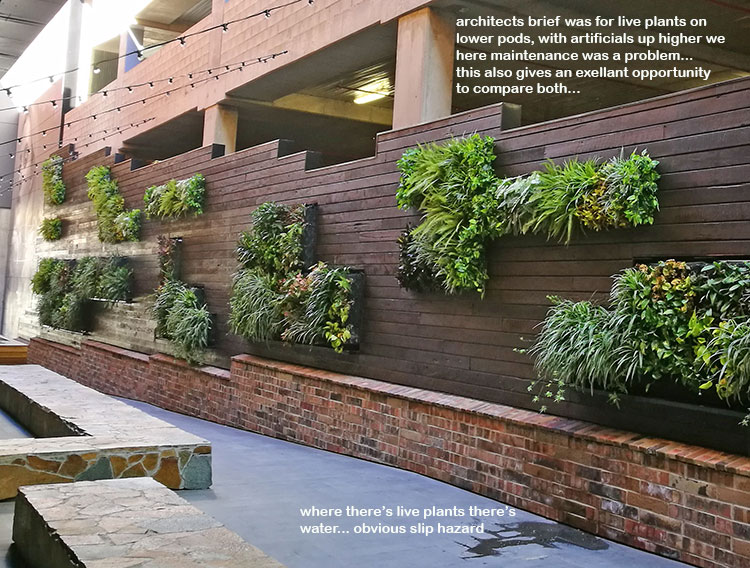 Artificial Green Walls in Shopping Mall
