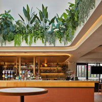 Impressive Tavern Refurb using Artificial Greenery overhead effectively... poplet image 3