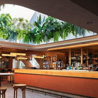 Impressive Tavern Refurb using Artificial Greenery overhead effectively... poplet image 10