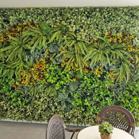 Ugly block support walls turned into lush green-screens with artificial plants poplet image 7